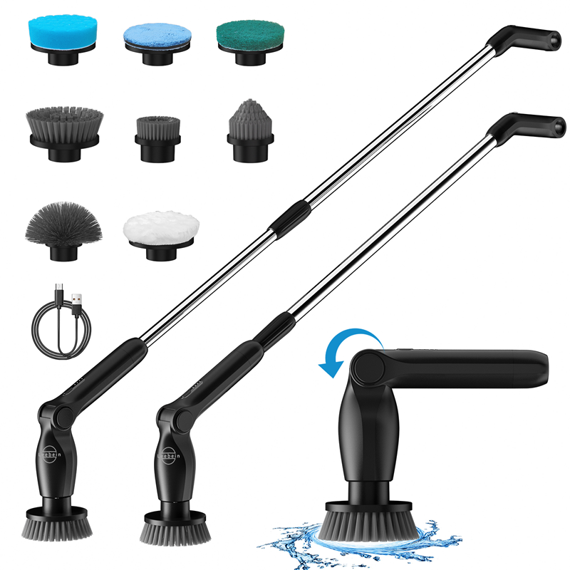 thumbnail image 2 of 1 Set, Electric Spin Scrubber With 5 Replaceable Brush Head Set, 60-120 2 of 11