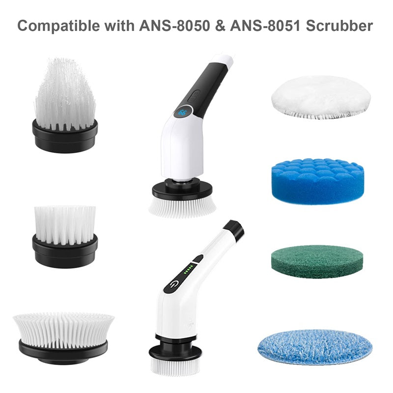 Leebein ANS-8050/ANS-8051/LZ-8052 Electric Spin Scrubber Replacement Brush Heads