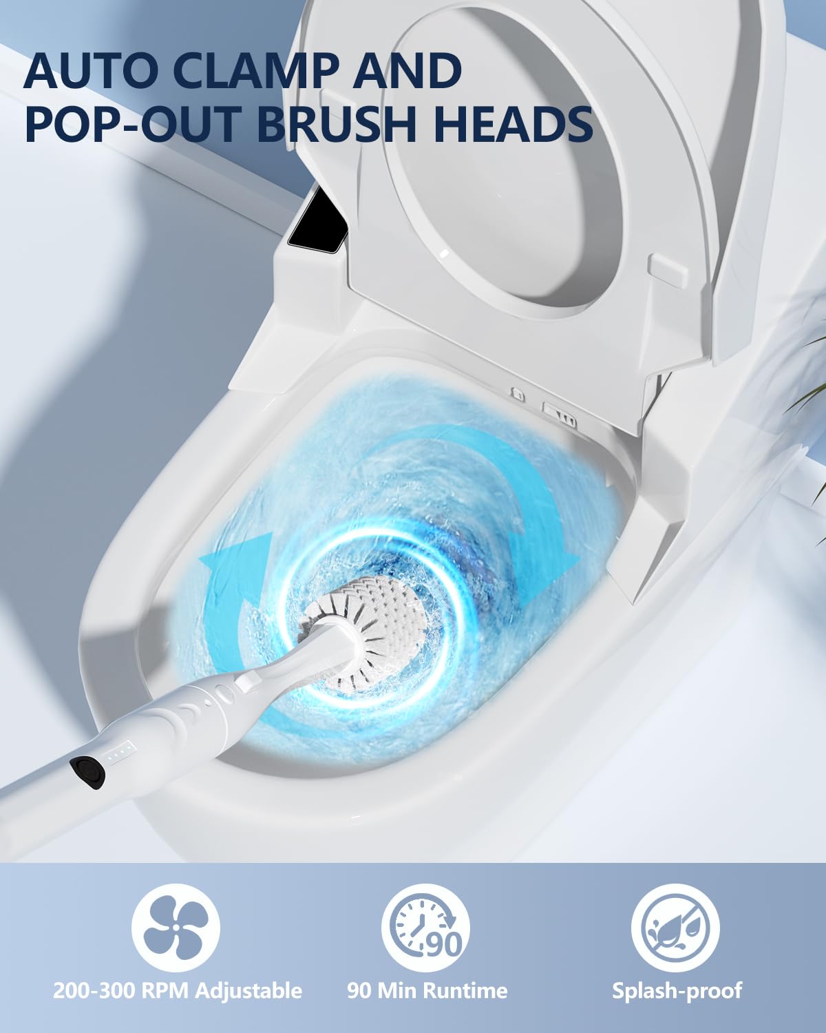 Electric Toilet Brush and Holder Set, Leebein 10 in 1 Electric Toilet Bowl Cleaning Kit with Replaceable Brushes, Nylon and Silicone Toilet Brush, 6 Refills Disposable Cleaner Brush, 2 Crevice Brushes