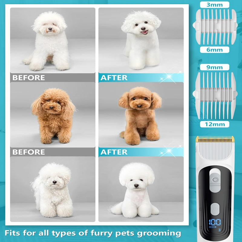 Leebein B2 5-In-1 Pet Grooming Kit With Vacuum Suction