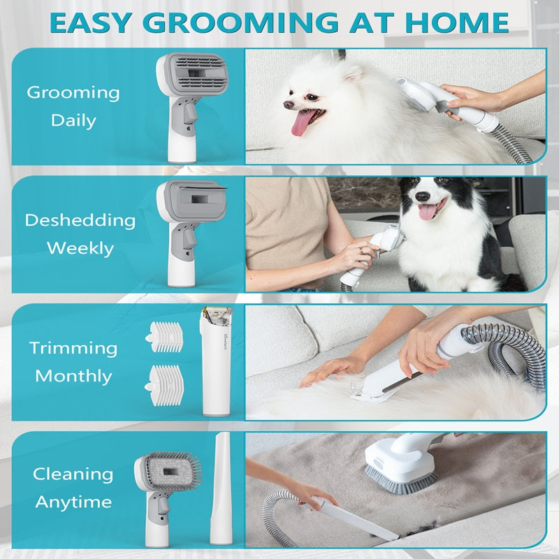 Leebein B2 5-In-1 Pet Grooming Kit With Vacuum Suction