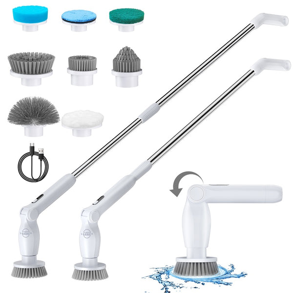 Leebein Electric Spin Scrubber With 8 Replaceable Brush Heads YMG-818